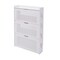 3 Storage Drawers Ultra-Thin Shoe Cabinet Organizer Boots Louvered Holder White